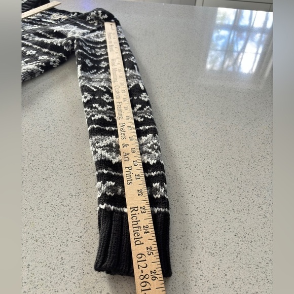 G.H. Bass Cardigan Sweater Tunic Small Deep V-neck Cotton Blend Nordic FairIsle - Picture 12 of 12